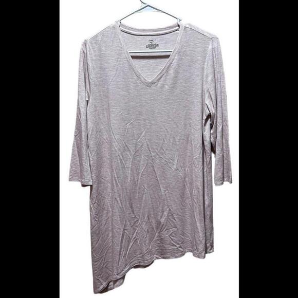 Soma Tunic Tee Top Beige Pullover Soft‎ Stretch Loungewear Size M - Picture 1 of 3